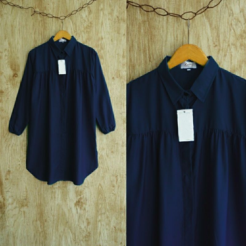 Tunik Wanita Kemeja Outfit / Kemeja Panjang / Tunik Polos / Tunik Rayon