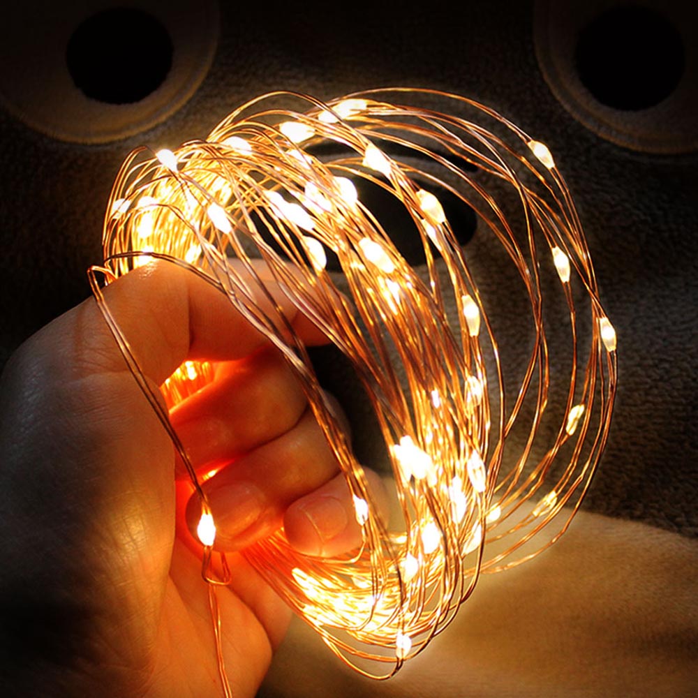 Lampu String LED Tenaga Baterai Dengan Klip Untuk Dekorasi Natal