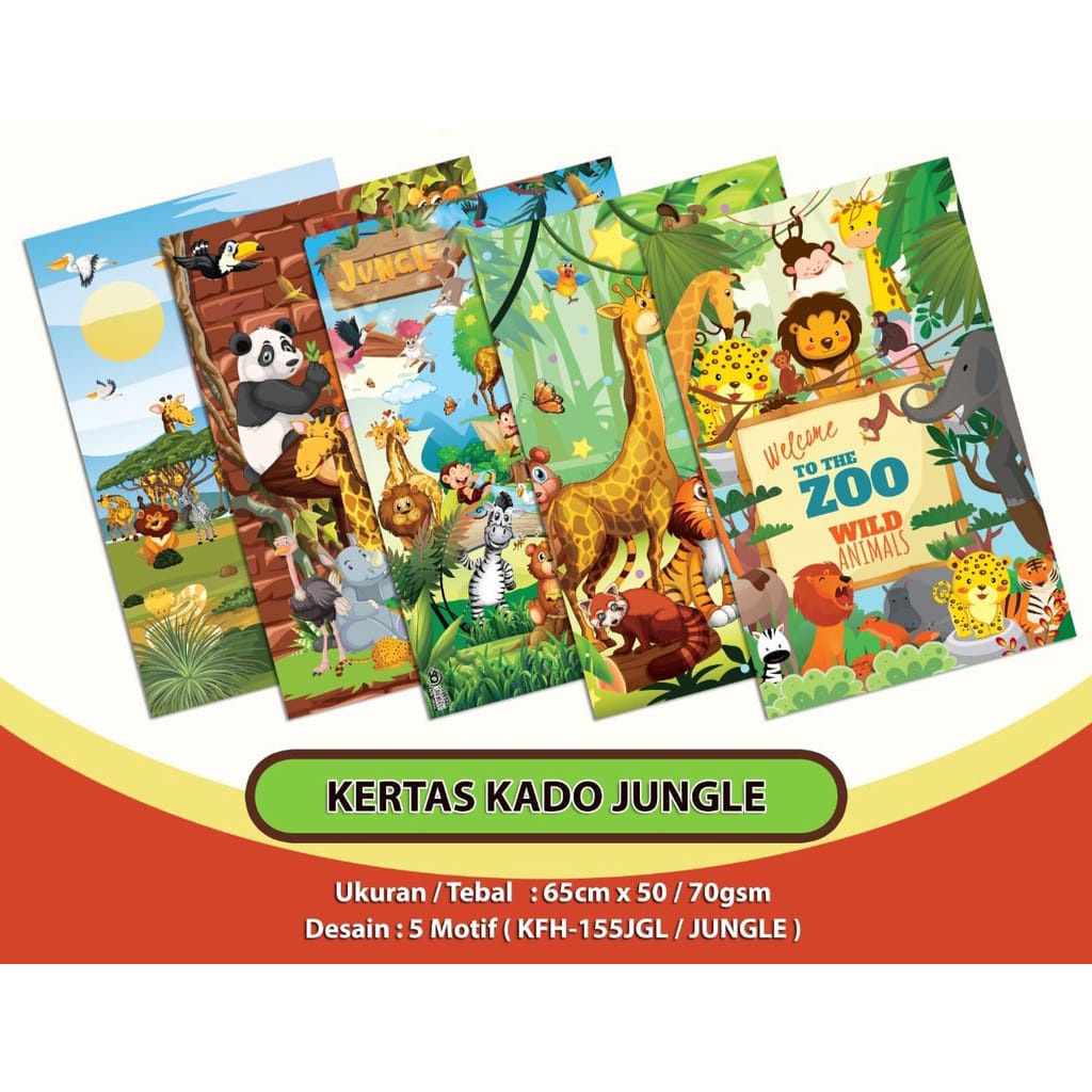 Kertas Kado per 3 lembar anak-anak &amp; dewasa