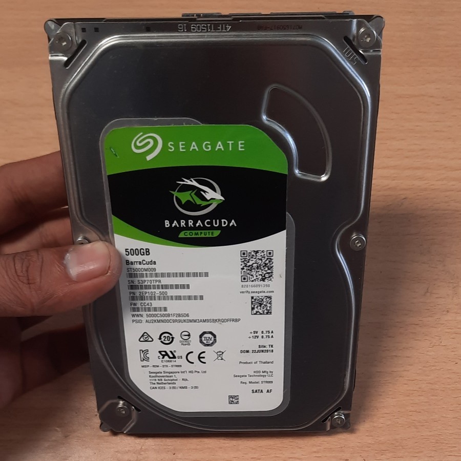 HDD HARDISK INTERNAL PC 500 GB SATA 3,5 Dijamin Sehat 100%, Bergaransi