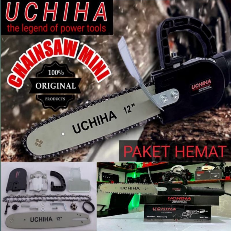 Newpromo ADAPTER GRINDER CHAINSAW 12inc Uchiha  mini chain saw gerinda tangan gergaji