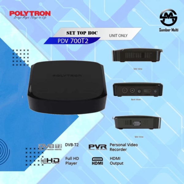 Polytron Set Top Box PDV-610T2 DVB T2 TV Digital - PDV 610T2 Diskon