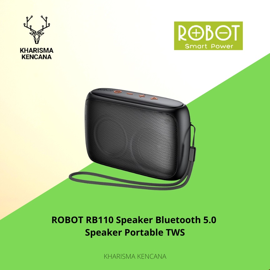 ROBOT RB110 Speaker Bluetooth 5.0 TWS Speaker Aktif Portable Mini