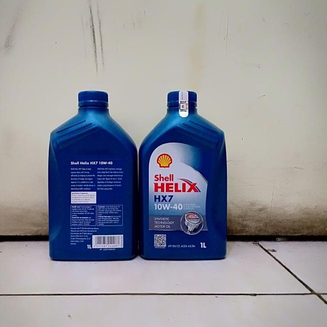 Oli Mesin Shell Helix HX-7 Berhologram ORI SAE 10W-40 Kemasan 1 Liter