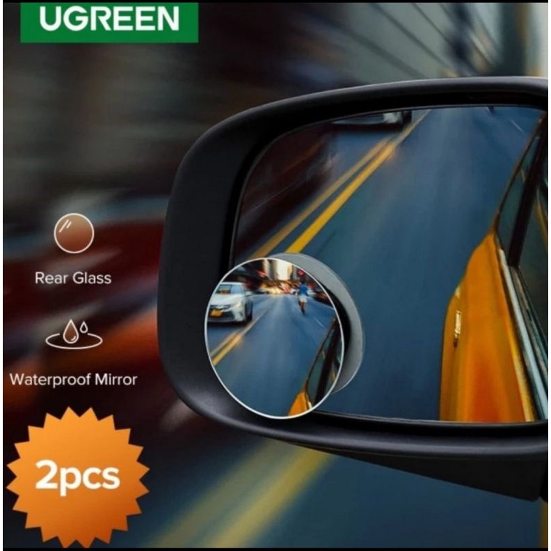 Ugreen 60971 Cermin Blind Spot Convex - Cermin Blind Spot Ugreen Spion Car Convex Wide 360°