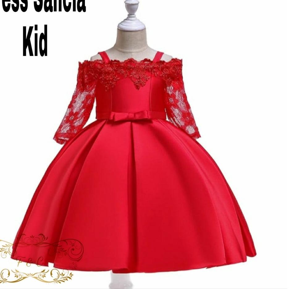 ➔➝✺❇ Mz_onlineshop BISA /COD / DRESS SANCIA KIDS / Baju gaun anak perempuan / Gaun anak perempuan 5 