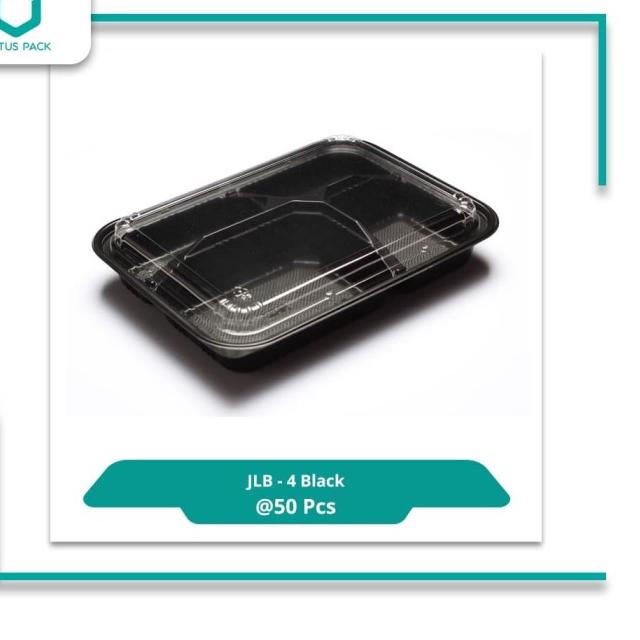 

Virtuspack / Mika Plastik / Bento Box 4 sekat / JLB-4 / 50pcs