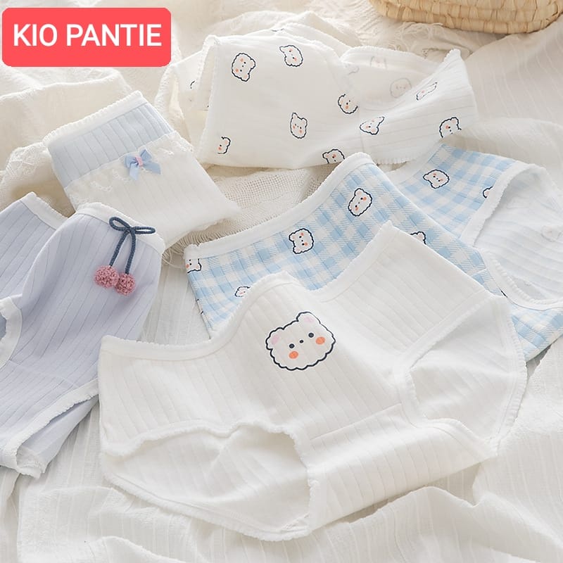 BAJUKIDDIE KIO PANTIE CELANA DALAM ABG REMAJA WANITA ALA KOREA MOTIF LUCU KATUN IMPORT ADEM