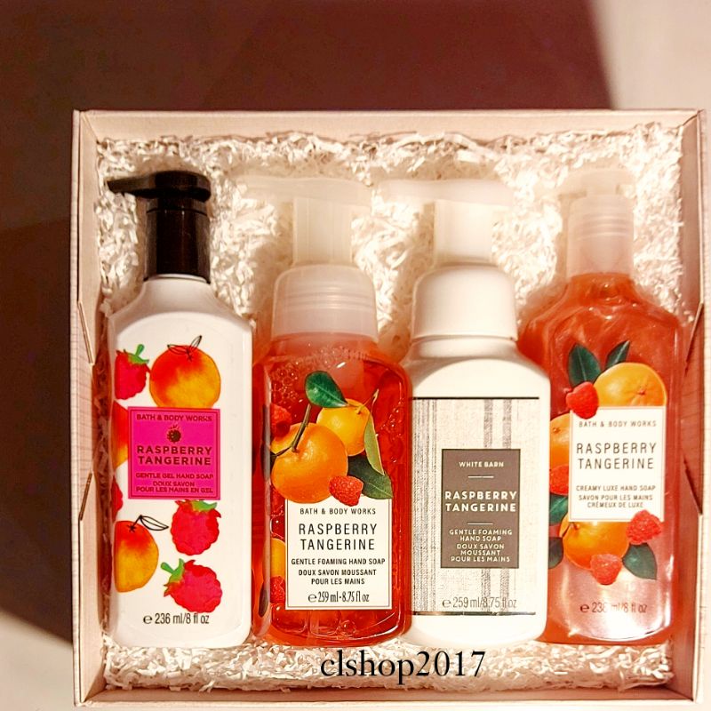 BBW RASPBERRY TANGERINE GIFT SET PAKET BATH &amp; BODY WORKS