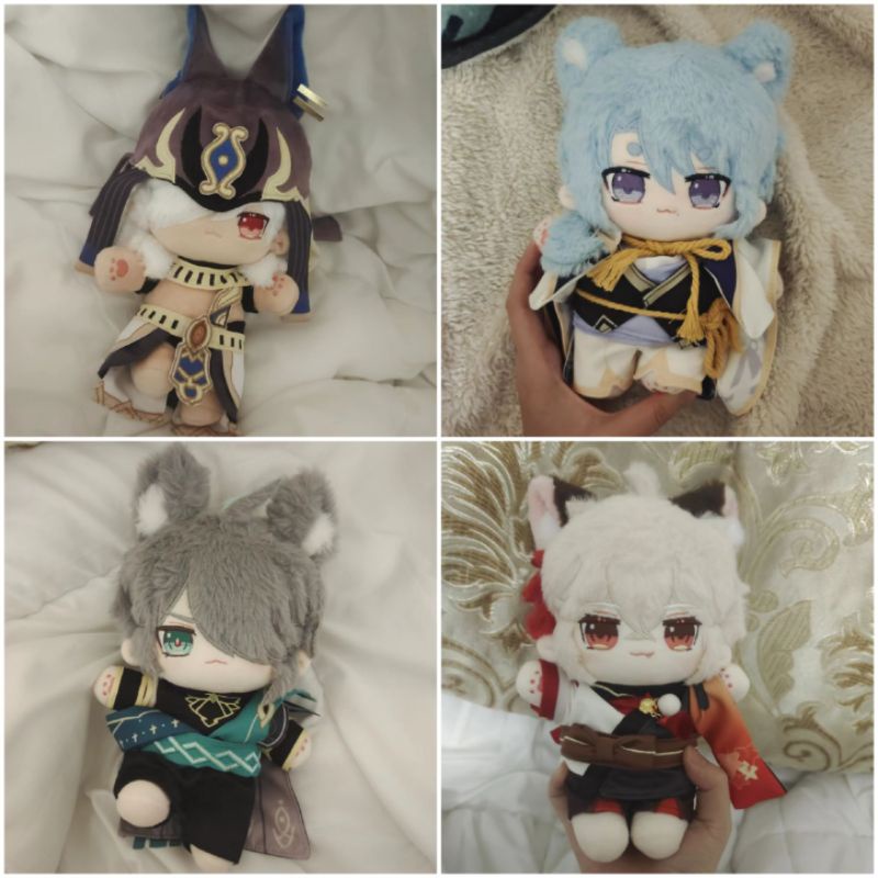 (OPENGO/PO/CEKDESK/SAMPAI TERJUAL) 20CM boneka genshin impact doll ayato zhongli tighnari kazuha xia