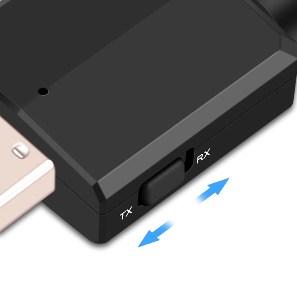 GOOJODOQ USB Dongle Bluetooth 5.0 Transmitter Receiver Audio Adapter - ZF-169 Plus - Black