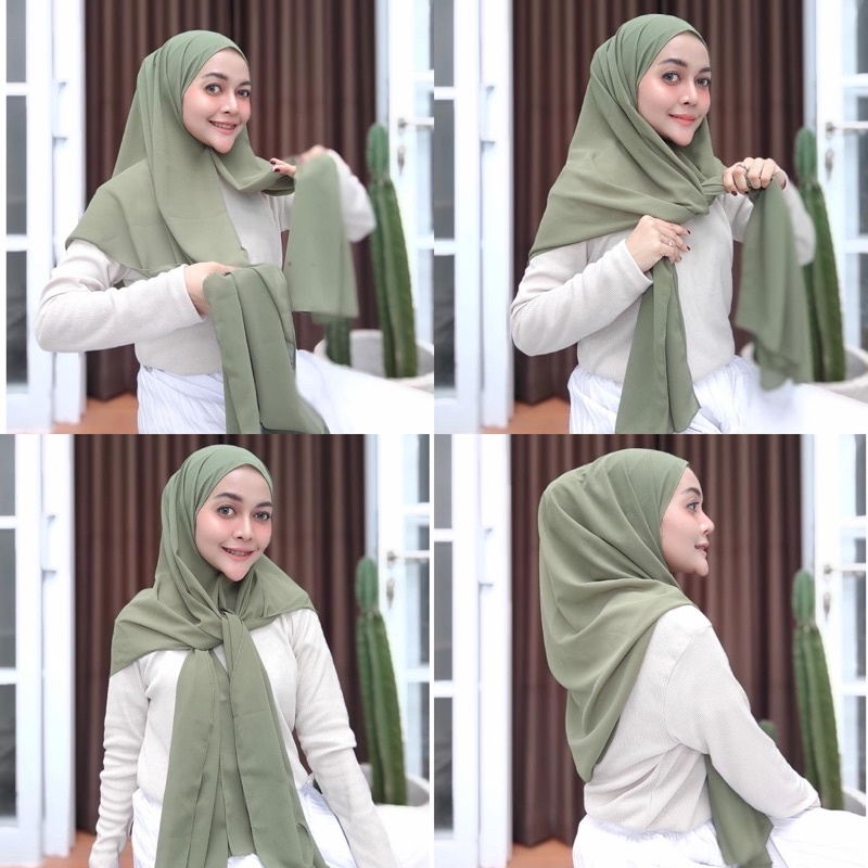 PASHMINA OVAL (Bukan instan) / PASHMINA CERUTY OVAL