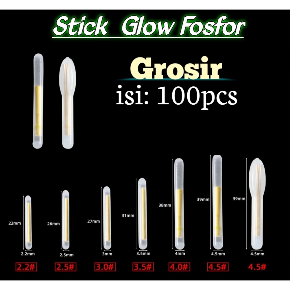Grosir 100pcs starlet glow stick fosfor pelampung bercahaya