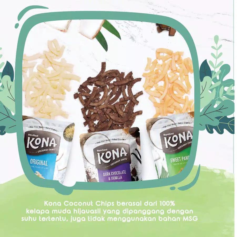 

⇹ KONA 45g Coconut Chips - Keripik Kelapa - Healthy Snack Cemilan Anak Gluten Free ㅟ