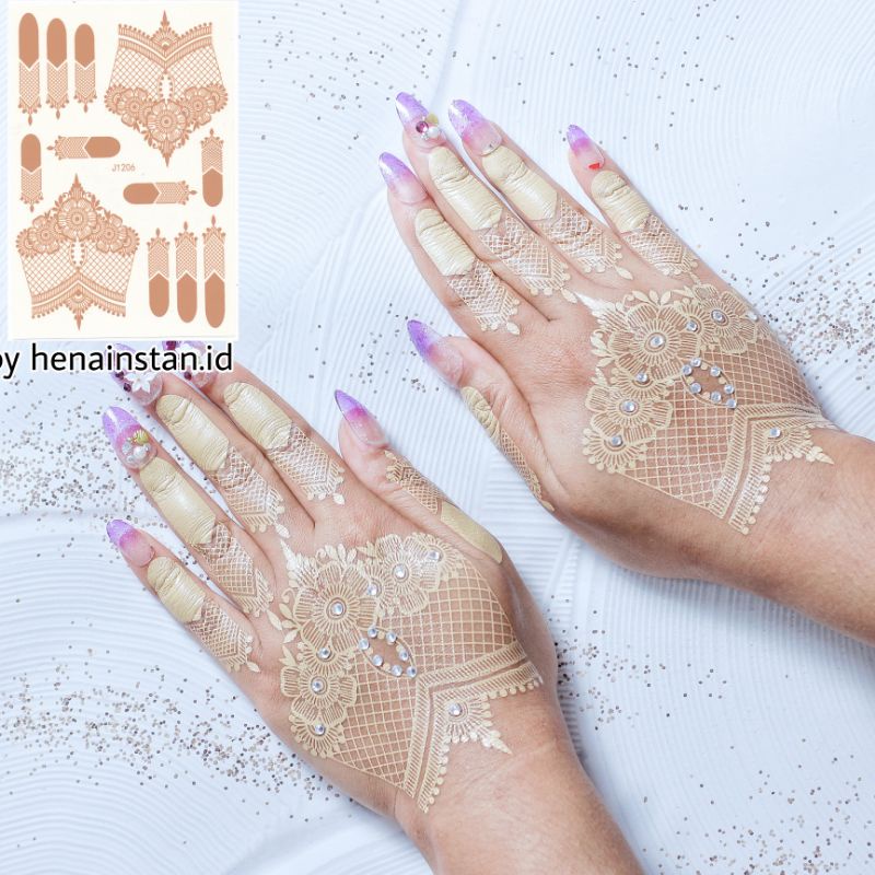 1 PCS BISA KANAN KIRI HENA INSTAN NUDE / HENA TATO / FRE MANIK GLITER DAN SAMPLE