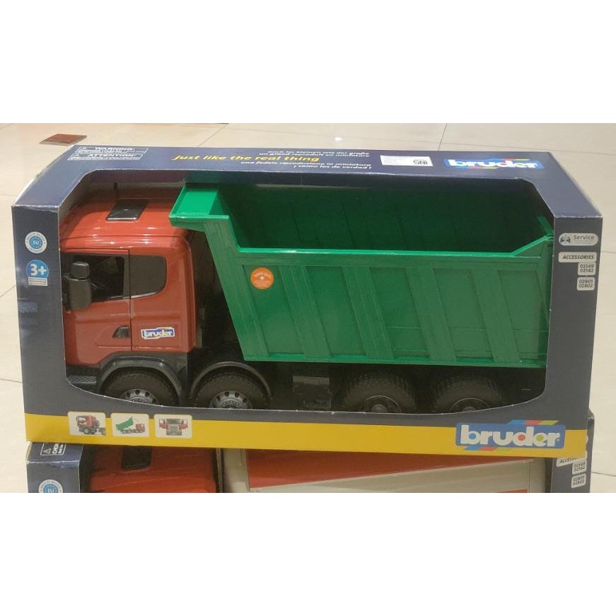 Sale Mainan: Bruder SCANIA R-series Tipper truck Green Original