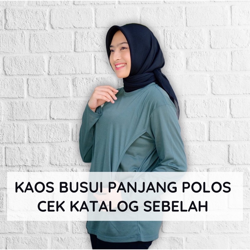 ATASAN KAOS PANJANG BUSUI MENYUSUI MOTIF JUMBO L XL