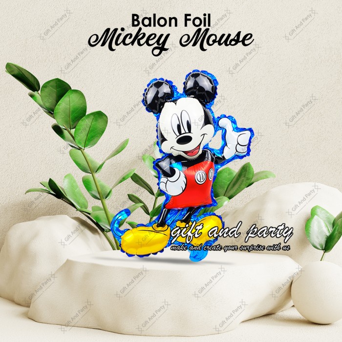 Balon Foil Karakter Mickey / Balon Foil Mickey Mouse Mini #2