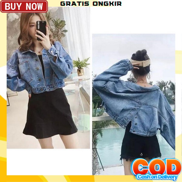 Jaket Jins Wanita Jumbo Oversize Kekinian Import Terbaru Murah Jaket Levis Cewek Denim Sisilia Jacke
