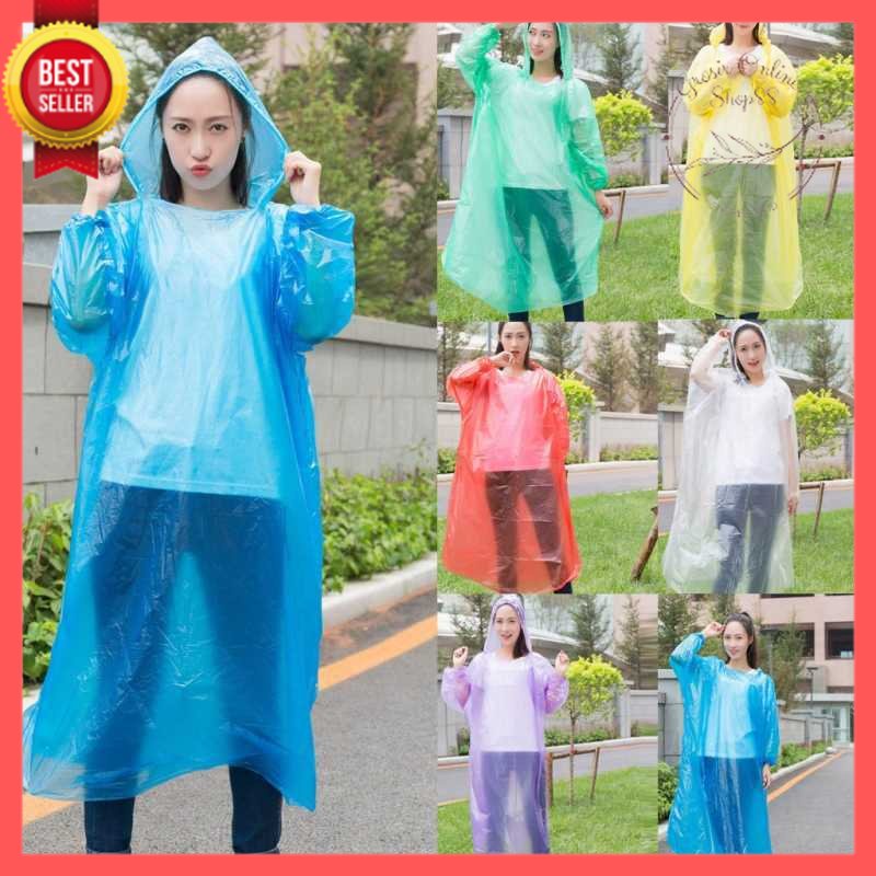 GOS - D101- Jas Hujan Plastik / Jas Hujan Disposable Plastik / Jas Hujan Sekali Pakai Rain Coat