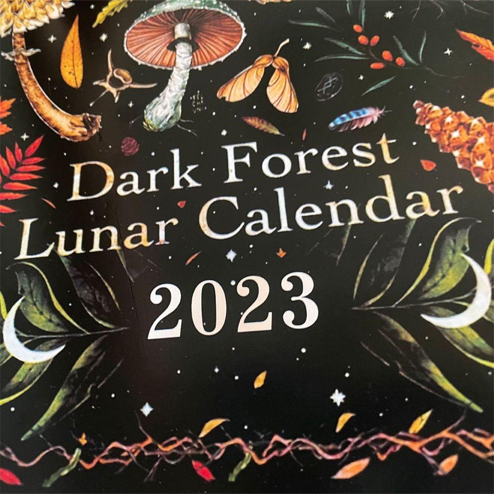 Kalender Imlek Nanas Dark Forest Creatures Hadiah Tahun Baru Kalender Kantor Bergambar Asli2023Histories Animals Jadwal Dinding Dapat Digantung