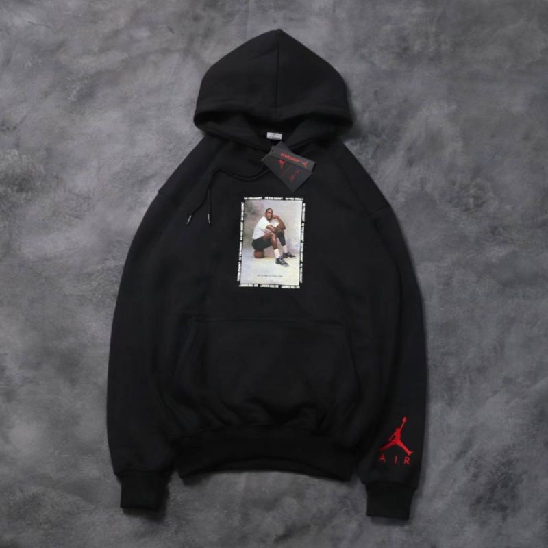 HOODIE JORDAN  BLACK FULL TAG LABEL