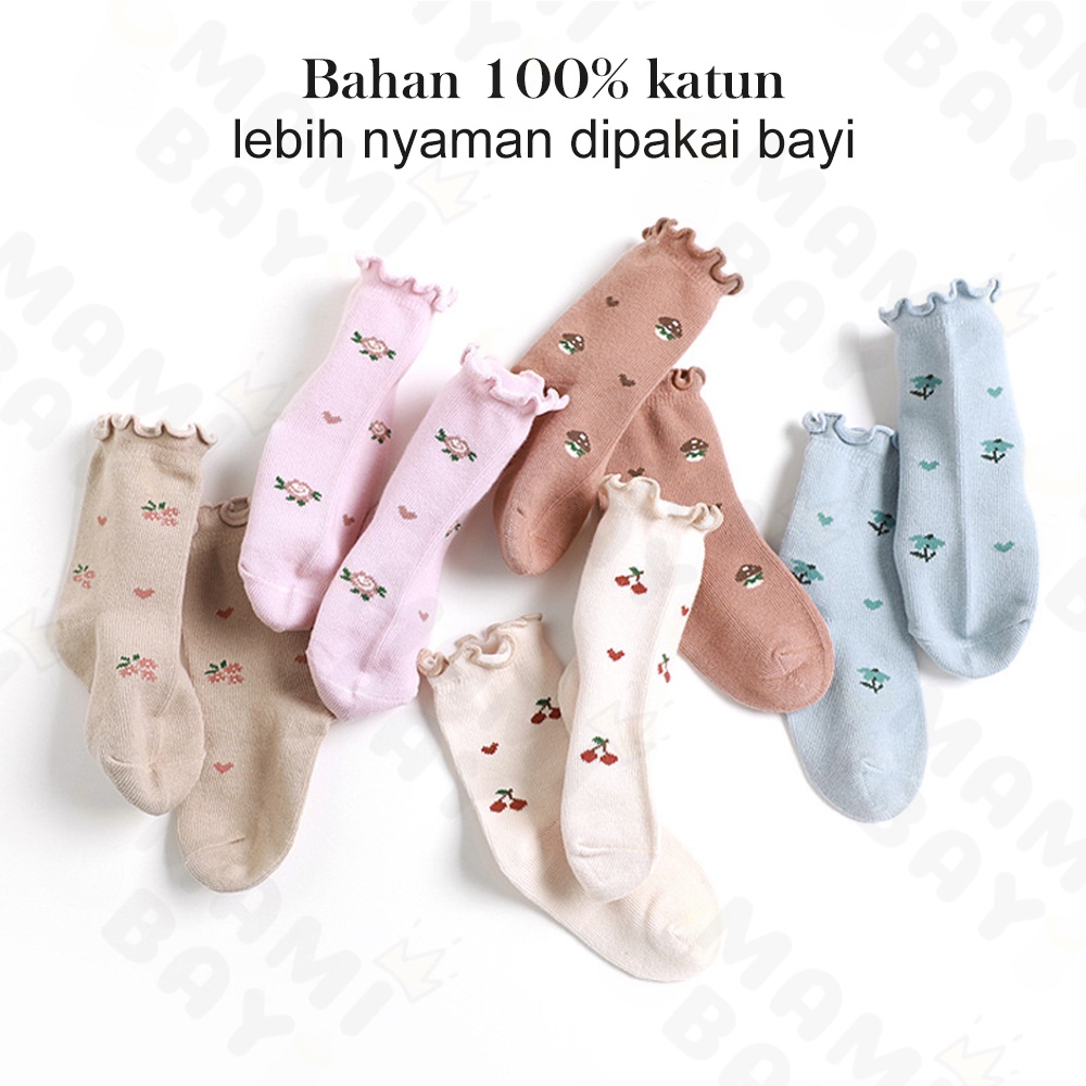 OKEYI Kaos kaki bayi anti slip/kaos kaki panjang bayi lucu 0-3 tahun