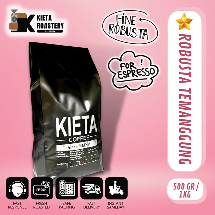 

BISA COD Kopi Fine Robusta Temanggung by Kieta Coffee 1kg /KOPI RUBE/KOPI SLB/KOPI KAPAL API/KOPI