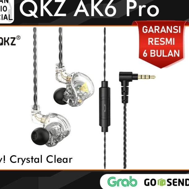 QKZ AK6 Pro Earphone with Mic alt KZ EDX Pro TRN MT1 KZ EDC KZ EDS - AK6 PRO CRYSTAL