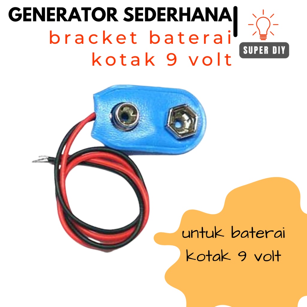 BATERAI KOTAK 9 VOLT / BATERAI PRAKARYA DIY