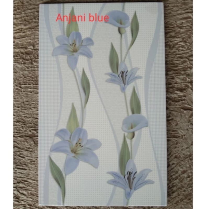 {ONGKIR DILUAR APLIKASI} Keramik Dinding Glossy Motif Bunga 25x40 ANJANI Xenia Kw1