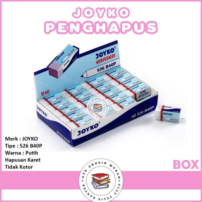 

TERBARU JOYKO - Penghapus Kecil Putih Eraser 526-B40BP - Box /ALAT TULIS AESTHETIC/ALAT TULIS SEKOLAH/ALAT TULIS SET/ALAT TULIS LENGKAP/ALAT TULIS ANAK/ALAT TULIS LUCU