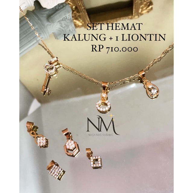 ACC SET HEMAT KALUNG PAPER CLIP - EMAS ASLI 8K/375 MURAH