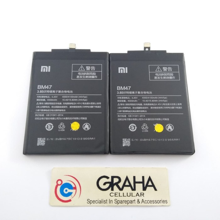 BATERAI / BATTERY / BATRE XIAOMI REDMI 3 / 4X / BM-47 ORIGINAL 100%