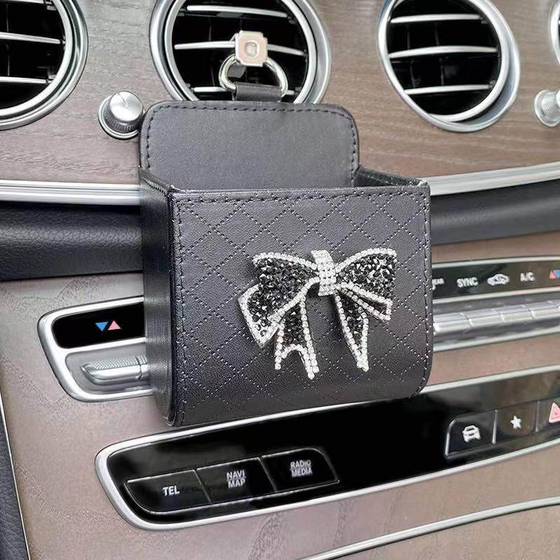 1pcs Car air outlet storage bag car interior decoration supplies storage storage box mobile phone storage bag car hanging bag for car