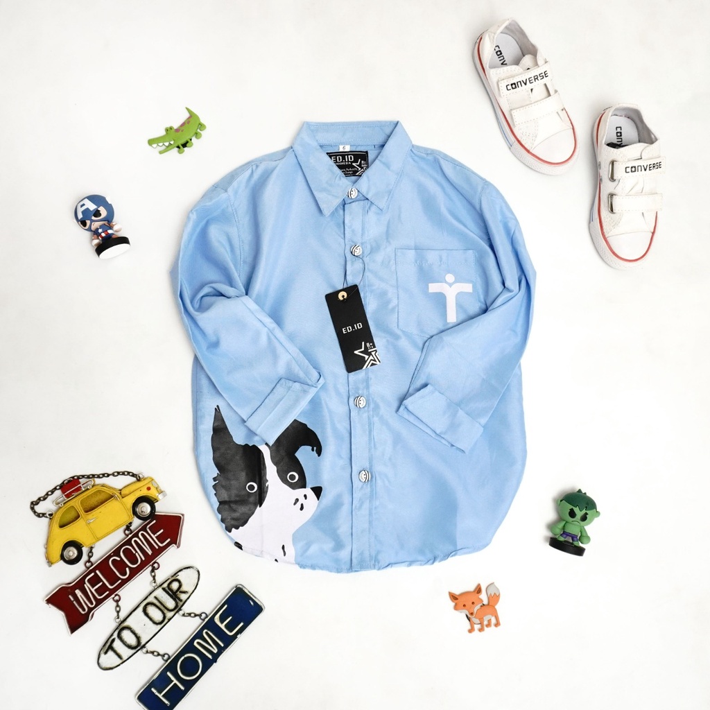 Mokokomo kemeja anak laki-laki Bolto Atasan anak Lengan panjang Fashion Anak Terbaru