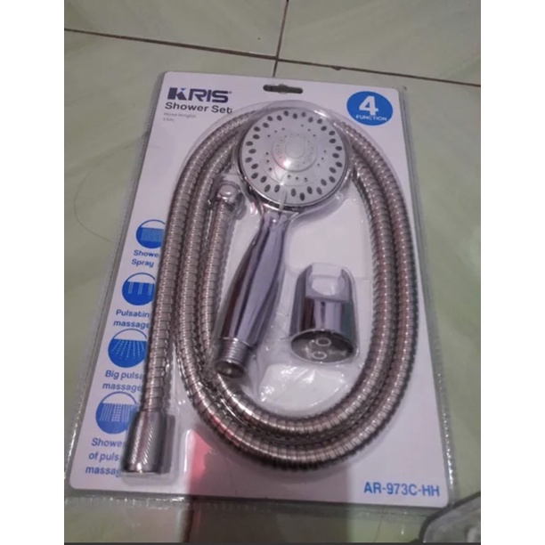 KRIS SET HAND SHOWER 8 /ACE SHOWER SET KRIS 4F D8CM/ACE PERLENGKAPAN KAMAR MANDI/ACE PERALATAN MANDI