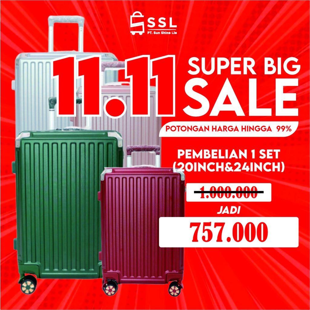 TAS KOPER PREMIUM TRAVEL CROSS 022-B KUNCI TSA 20 INCH HARDCASE RODA SILENT BAHAN PC TEBAL TIDAK MUDAH PECAH RESLITING ANTI MALING KOPER CABIN