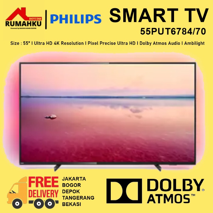 SMART TV 55" - SMART ANDROID TV - LED TV PHILIPS 55 INCH - TV LED 55PUT6784 - PHILIPS