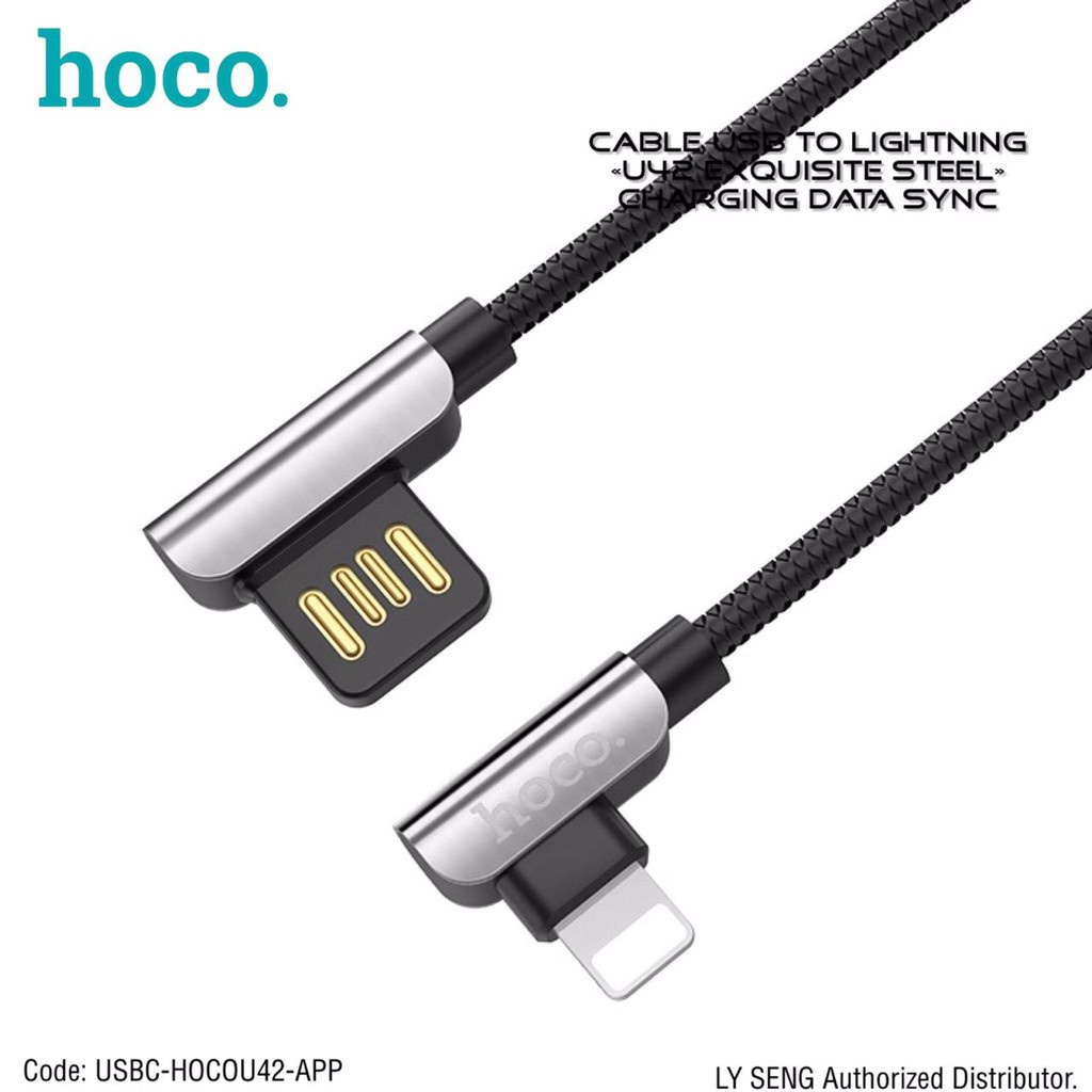 Hoco U42 GAMER USB Cable / Kabel Data Micro Type C Lightning IPhone Original