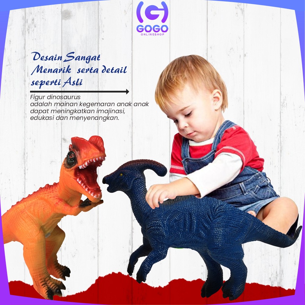 GOGO-M266 270 Mainan Action Figure Dinosaur / Mainan Anak Dinosaurus Bunyi / Mainan Dino Dinosaurus Jurassic Park
