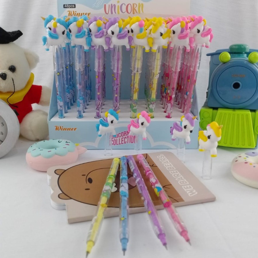 

PENSIL SUSUN UNICORN SUPER LUCU PENSIL SAMBUNG UNIK CUTE MODEL FANCY