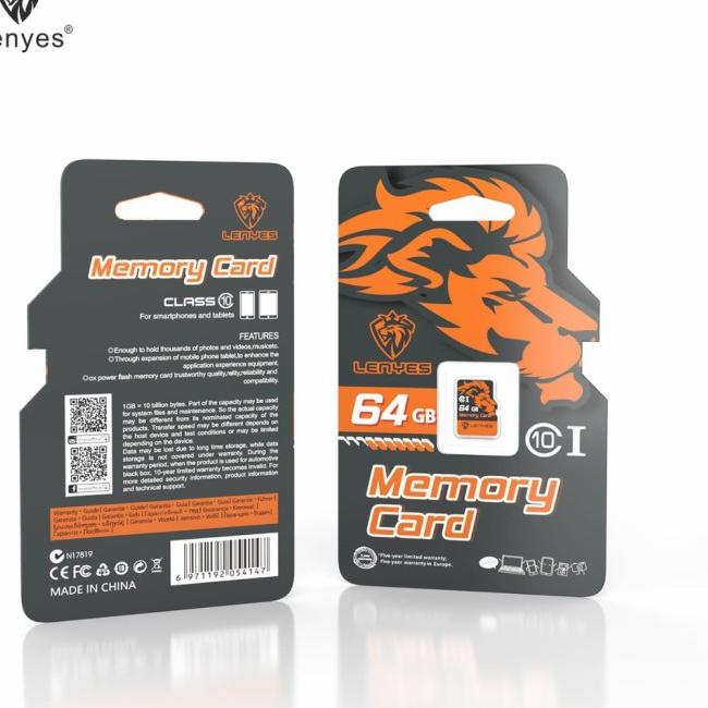 MEMORY CARD LENYES 64GB CLASS 10 MICRO SD KARTU MEMORI 64 GB MMC