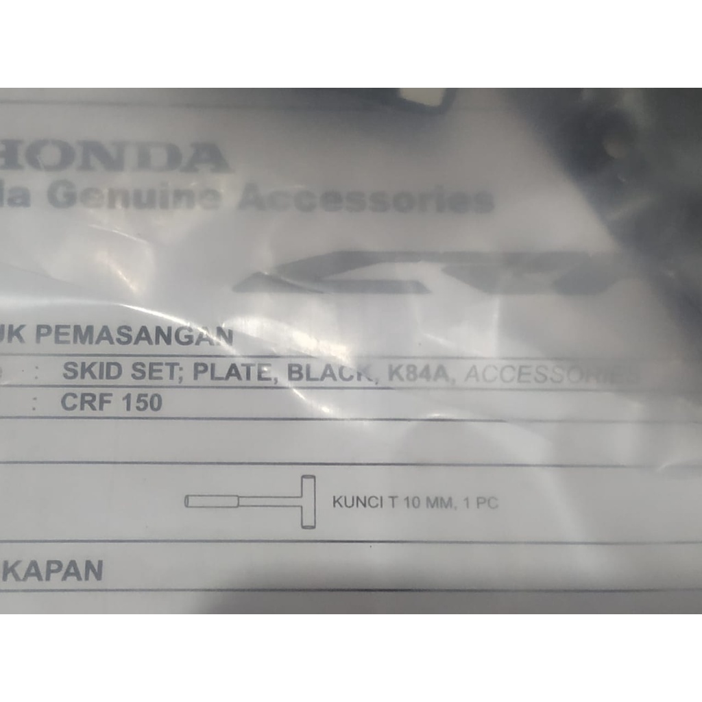 Skid Plate (Pelindung Mesin) Original Honda CRF 150 L