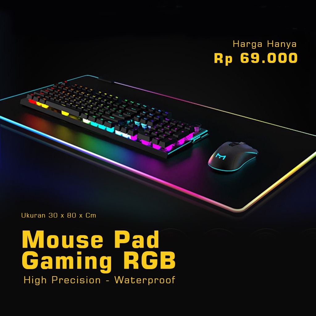 Mouse Pad XL RGB Mosepad Gaming Ukuran Besar