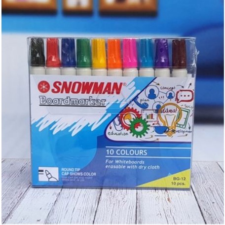 

AT SPIDOL WHITEBOARD / SEPIDOL / SENOWMAN 10 WARNA ( BG 12)