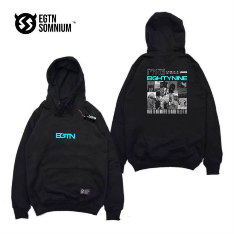 TURUN HARGA ! Sweater Hoodie Pria Original Eighty Nine Distro Jumper Black &amp; Cream Hoodie Hitam Jaket Pria Sweater Pria Hoodie Eighty Nine Hoodie Distro Motif Aesthetic Pria Bahan Katun Fleece Premium