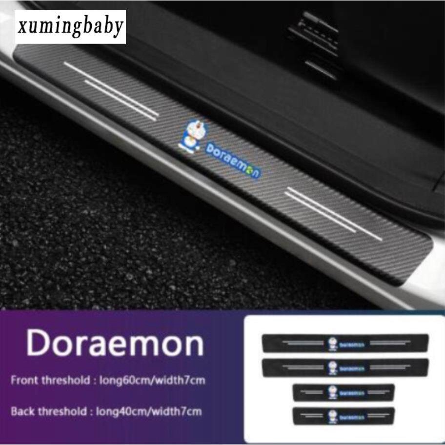 Xuming 4pcs / set Stiker Vinyl Pelindung Pintu Mobil Universal Anti Gores