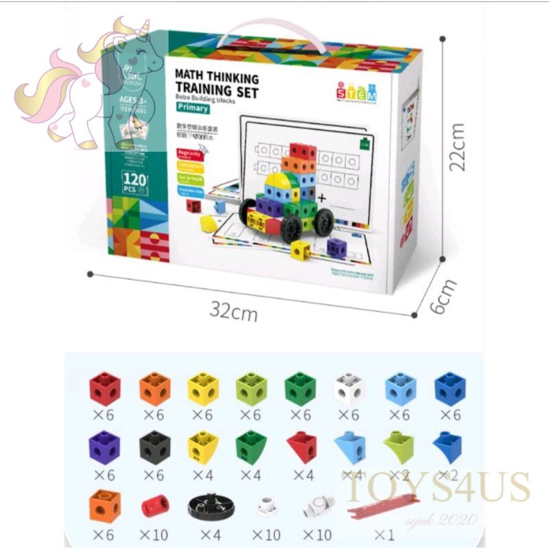 Toys4Us - Math thinking training set, Math link cubes, Mainan edukasi anak