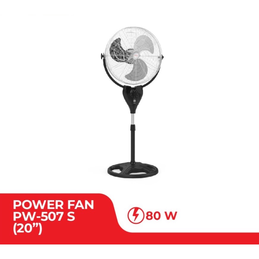 Kipas Angin Maspion 20 Inch PW-507 Stand Fan Maspion Stainless PW507